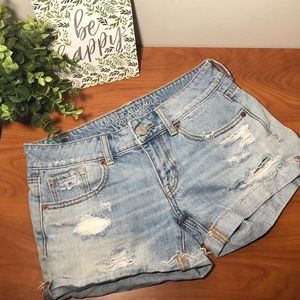 AEO Distressed Denim Shorts